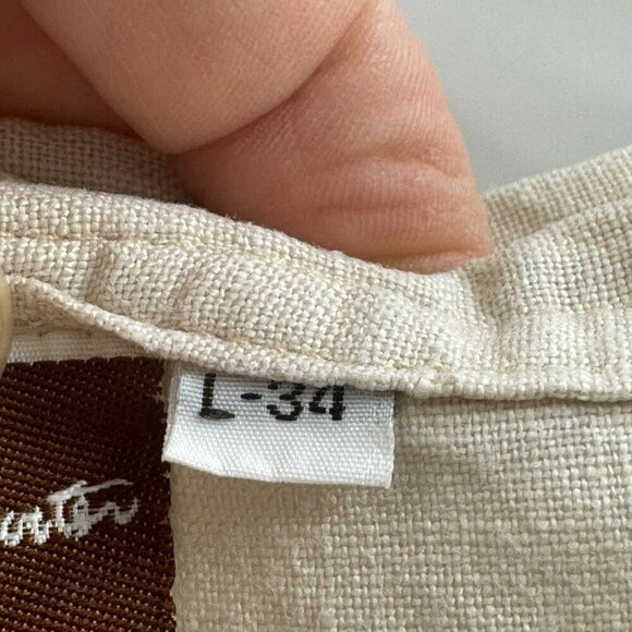 Island Importer Natural Linen Riviera Drawstring Pants Mens Size L - Picture 6 of 8